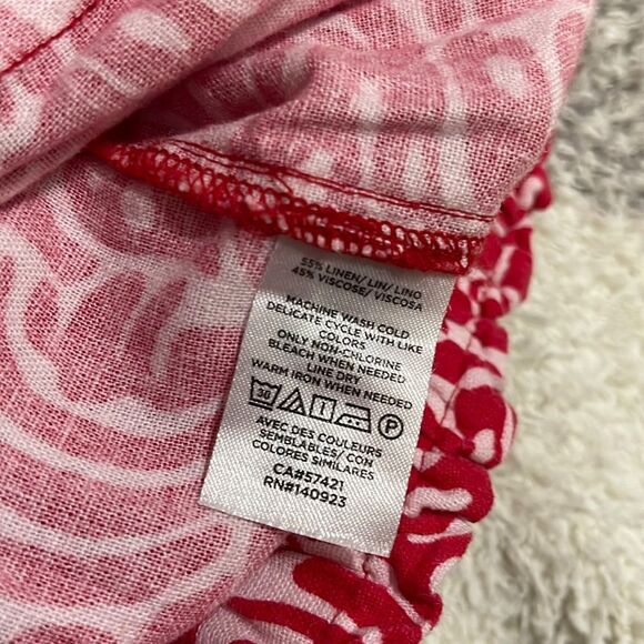 Women's Red Patterned Shorts - Picture 6 of 6